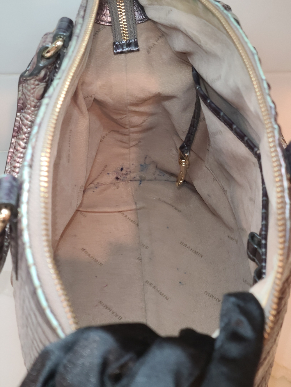 Brahmin Set Smoky Quartz Large Duxbury & Kayla Clutch With Tassel - Picture 10 of 13
